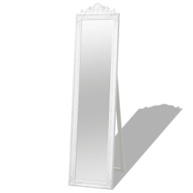 Espejo de pie estilo barroco blanco 160x40 cm