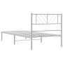 Bettgestell aus Metall mit weißem Kopfteil 80x200 cm von , Betten und Lattenroste - Ref: Foro24-372219, Preis: 60,68 €, Rabat...