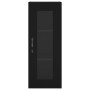 Aparador de madera contrachapada negro 34,5x34x180 cm de , Aparadores - Ref: Foro24-3199330, Precio: 108,33 €, Descuento: %