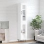 Aparador alto madera contrachapada blanco 34,5x34x180 cm de , Aparadores - Ref: Foro24-3199457, Precio: 100,94 €, Descuento: %