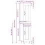 Hoher Schrank aus weißem Sperrholz 34,5x34x180 cm. von , Sideboards - Ref: Foro24-3199457, Preis: 99,75 €, Rabatt: %