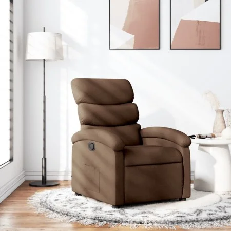 Sillón reclinable de tela marrón by , Armchairs - Ref: Foro24-371693, Price: 191,51 €, Discount: %