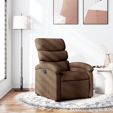 Sillón reclinable de tela marrón by , Armchairs - Ref: Foro24-371693, Price: 191,51 €, Discount: %