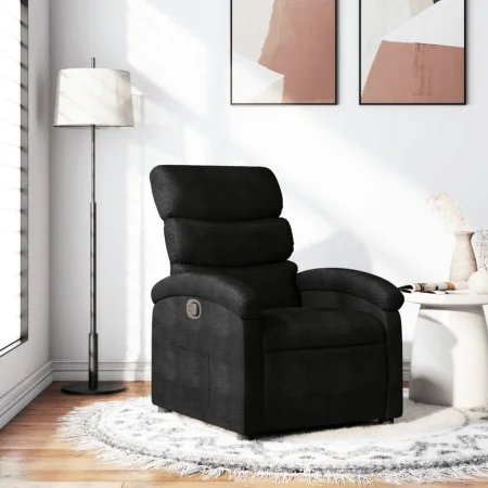 Sillón reclinable de tela negro de , Sillones - Ref: Foro24-371691, Precio: 183,13 €, Descuento: %