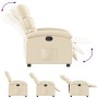 Sillón reclinable de tela crema by , Armchairs - Ref: Foro24-371698, Price: 192,90 €, Discount: %