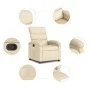 Sillón reclinable de tela crema de , Sillones - Ref: Foro24-371698, Precio: 190,05 €, Descuento: %