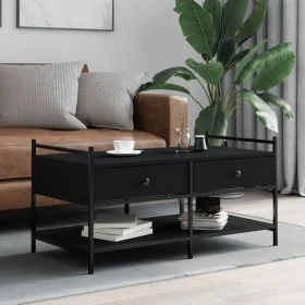 Schwarzer Couchtisch aus Spanplatte 99x50x50 cm von , Couchtisch - Ref: Foro24-833960, Preis: 71,72 €, Rabatt: %