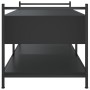 Mesa de centro madera de ingeniería negro 99x50x50 cm