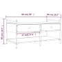 Schwarzer Couchtisch aus Spanplatte 99x50x50 cm von , Couchtisch - Ref: Foro24-833960, Preis: 71,72 €, Rabatt: %
