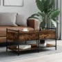 Mesa de centro madera de ingeniería roble ahumado 99x50x50 cm by , Coffee table - Ref: Foro24-833962, Price: 70,57 €, Discoun...