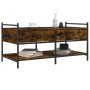 Mesa de centro madera de ingeniería roble ahumado 99x50x50 cm by , Coffee table - Ref: Foro24-833962, Price: 71,44 €, Discoun...