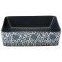 Rechteckiges Aufsatzwaschbecken aus schwarz-blauer Keramik, 46x35,5x13cm. von , Sinkt - Ref: Foro24-155071, Preis: 133,83 €, ...
