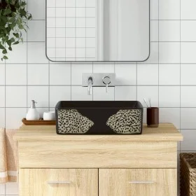 Lavabo sobre encimera rectangular cerámica negro 46x35,5x13 cm by , Sinks - Ref: Foro24-155073, Price: 102,98 €, Discount: %