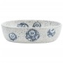 Lavabo sobre encimera ovalado cerámica gris y azul 47x33x13 cm by , Sinks - Ref: Foro24-155067, Price: 129,83 €, Discount: %
