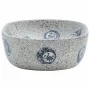 Ovale Aufsatzwaschbecken aus grauem und blauem Keramik 47x33x13 cm. von , Sinkt - Ref: Foro24-155067, Preis: 127,82 €, Rabatt: %