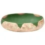 Lavabo sobre encimera ovalado cerámica verde marrón 59x40x15 cm de , Lavabos - Ref: Foro24-155086, Precio: 150,21 €, Descuent...
