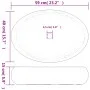 Aufsatzwaschbecken oval aus grün-brauner Keramik 59x40x15 cm. von , Sinkt - Ref: Foro24-155086, Preis: 150,21 €, Rabatt: %