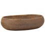 Lavabo sobre encimera ovalado cerámica marrón 59x40x15 cm de , Lavabos - Ref: Foro24-155084, Precio: 189,92 €, Descuento: %