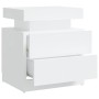 Mesita de noche madera contrachapada blanco 45x35x52 cm de vidaXL, Mesitas de noche - Ref: Foro24-326849, Precio: 83,61 €, De...