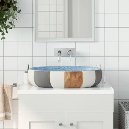 Lavabo sobre encimera ovalado cerámica multicolor 59x40x14 cm by , Sinks - Ref: Foro24-155108, Price: 137,44 €, Discount: %