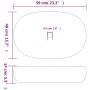 Ovale Aufsatzwaschbecken aus mehrfarbiger Keramik 59x40x14 cm. von , Sinkt - Ref: Foro24-155108, Preis: 144,11 €, Rabatt: %