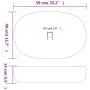 Ovale Aufsatzwaschbecken aus mehrfarbiger Keramik 59x40x14 cm. von , Sinkt - Ref: Foro24-155108, Preis: 137,08 €, Rabatt: %