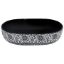 Lavabo sobre encimera ovalado cerámica negro y azul 59x40x14 cm by , Sinks - Ref: Foro24-155115, Price: 161,57 €, Discount: %