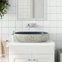 Lavabo sobre encimera ovalado cerámica arena y azul 59x40x14 cm by , Sinks - Ref: Foro24-155099, Price: 154,78 €, Discount: %