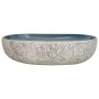 Lavabo sobre encimera ovalado cerámica arena y azul 59x40x14 cm by , Sinks - Ref: Foro24-155099, Price: 154,78 €, Discount: %