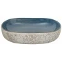 Lavabo sobre encimera ovalado cerámica arena y azul 59x40x14 cm by , Sinks - Ref: Foro24-155099, Price: 154,78 €, Discount: %