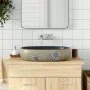 Lavabo sobre encimera ovalado arena y azul cerámica 59x40x14 cm by , Sinks - Ref: Foro24-155103, Price: 146,11 €, Discount: %