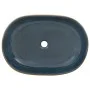 Lavabo sobre encimera ovalado arena y azul cerámica 59x40x14 cm by , Sinks - Ref: Foro24-155103, Price: 146,11 €, Discount: %