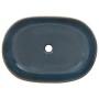 Lavabo sobre encimera ovalado arena y azul cerámica 59x40x14 cm by , Sinks - Ref: Foro24-155103, Price: 148,58 €, Discount: %