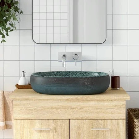 Lavabo sobre encimera ovalado cerámica turquesa 59x40x14 cm by , Sinks - Ref: Foro24-155101, Price: 160,57 €, Discount: %