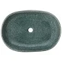 Ovale Aufsatzwaschbecken aus türkisfarbener Keramik 59x40x14 cm. von , Sinkt - Ref: Foro24-155101, Preis: 151,84 €, Rabatt: %