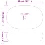 Ovale Aufsatzwaschbecken aus türkisfarbener Keramik 59x40x14 cm. von , Sinkt - Ref: Foro24-155101, Preis: 167,14 €, Rabatt: %