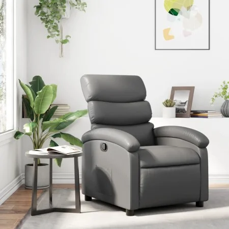 Graues Kunstleder-Sessel mit Liegefunktion von , Sessel - Ref: Foro24-371716, Preis: 194,70 €, Rabatt: %