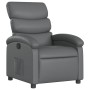 Sillón reclinable de cuero sintético gris by , Armchairs - Ref: Foro24-371716, Price: 197,63 €, Discount: %