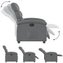 Sillón reclinable de cuero sintético gris by , Armchairs - Ref: Foro24-371716, Price: 197,63 €, Discount: %