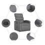 Sillón reclinable de cuero sintético gris by , Armchairs - Ref: Foro24-371716, Price: 197,63 €, Discount: %