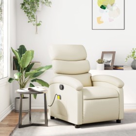 Massage-Fernsehsessel aus cremefarbenem Kunstleder von , Sessel - Ref: Foro24-371721, Preis: 216,77 €, Rabatt: %