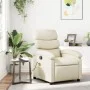 Sillón reclinable de masaje cuero sintético crema by , Armchairs - Ref: Foro24-371721, Price: 202,38 €, Discount: %