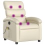 Massage-Fernsehsessel aus cremefarbenem Kunstleder von , Sessel - Ref: Foro24-371721, Preis: 249,61 €, Rabatt: %