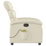 Sillón reclinable de masaje cuero sintético crema by , Armchairs - Ref: Foro24-371721, Price: 202,38 €, Discount: %