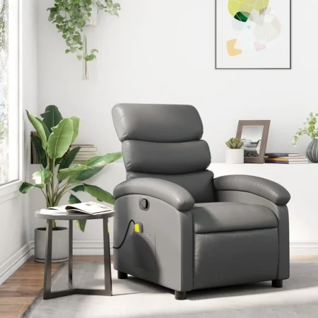 Massage-Sessel, verstellbar, aus grauem Kunstleder. von , Sessel - Ref: Foro24-371723, Preis: 200,15 €, Rabatt: %