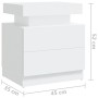 Weißer Nachttisch aus Sperrholz, 45 x 35 x 52 cm von vidaXL, Nachttische - Ref: Foro24-326849, Preis: 83,66 €, Rabatt: %