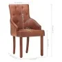 Dining chairs, 2 units, genuine brown goat leather by , dining chairs - Ref: Foro24-288289, Price: 346,98 €, Discount: %