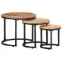 Set of 3 solid acacia wood side tables by , Side tables - Ref: Foro24-320687, Price: 112,40 €, Discount: %