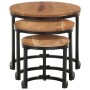 Set of 3 solid acacia wood side tables by , Side tables - Ref: Foro24-320687, Price: 114,32 €, Discount: %