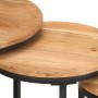 Set of 3 solid acacia wood side tables by , Side tables - Ref: Foro24-320687, Price: 114,32 €, Discount: %